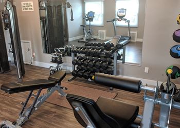 Fitness center free weights smaller